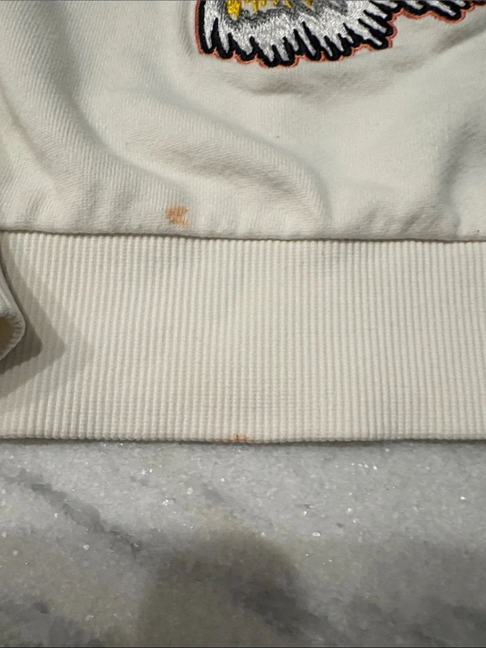Kenzo Cream Kids Sweatshirt with Multicolor Tiger Patch